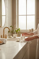 Restoration Essence RE Time Freeze Handy Pack with anti-aging cleanser and skin refresh toner.